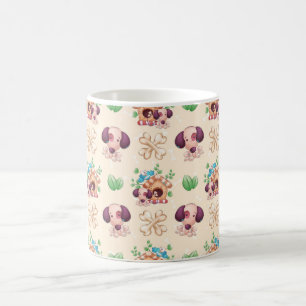 Adorable Dog Pattern Coffee Mug