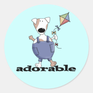 Adorable Dog T-shirts and Gifts Classic Round Sticker