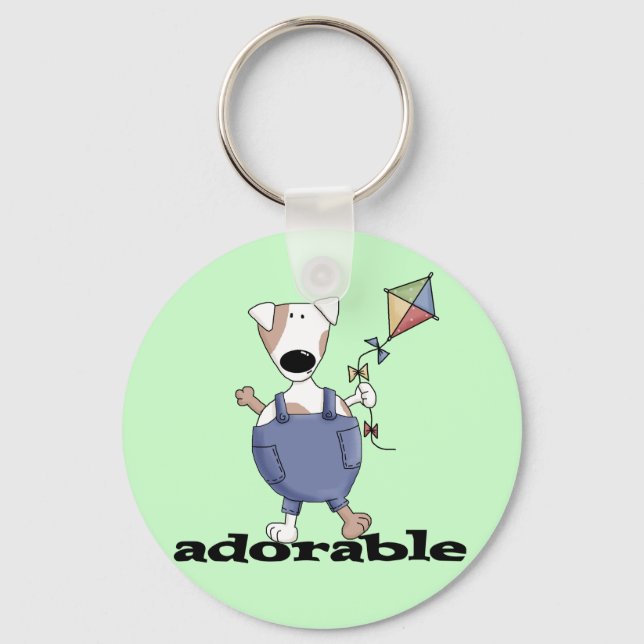 Adorable Dog T-shirts and Gifts Key Ring (Front)