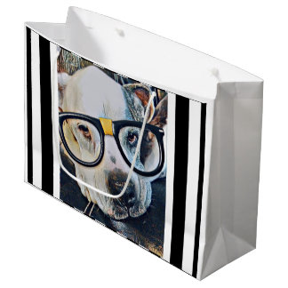 Adorable Dog With Glasses Gift Bag