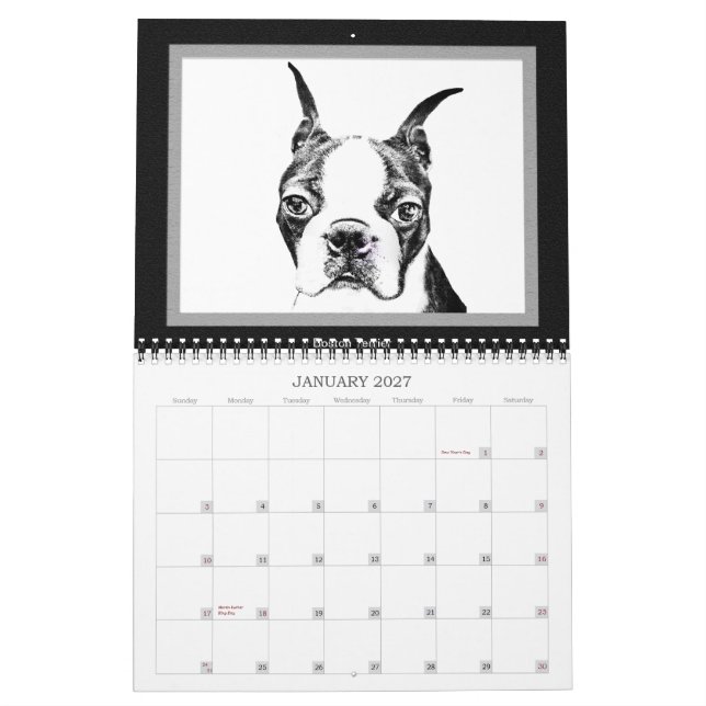 Adorable Dogs in Art Calendar (Jan 2027)