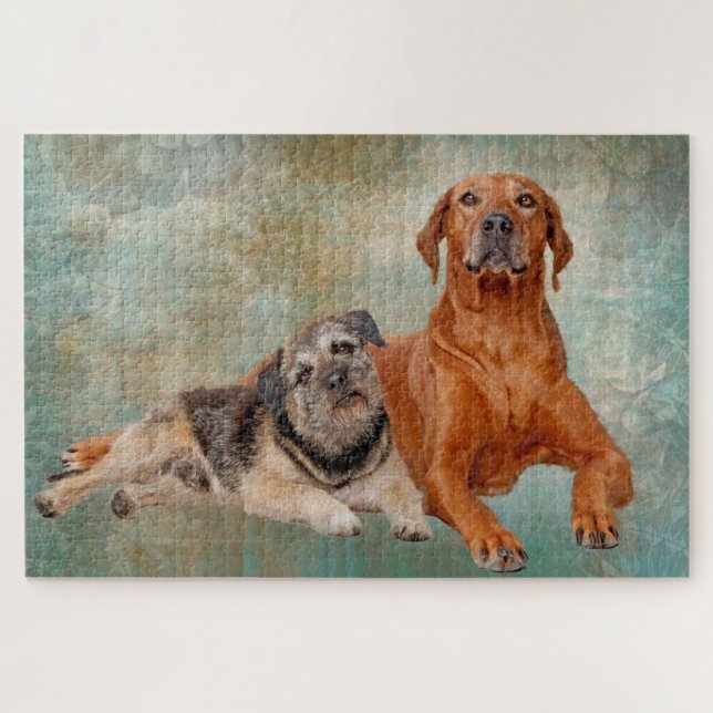 Adorable Dogs On Art Jigsaw Puzzle (Horizontal)