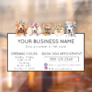 Adorable dogs with flower crown opening hours