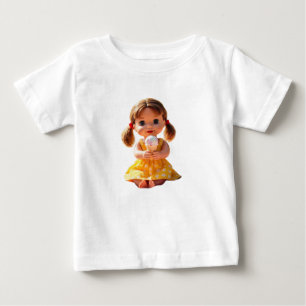 Adorable Doll Enjoying Ice Cream Baby Fine Jersey T-Shirt