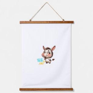 Adorable Donkey for Christmas 2024 - Perfect Gift Hanging Tapestry