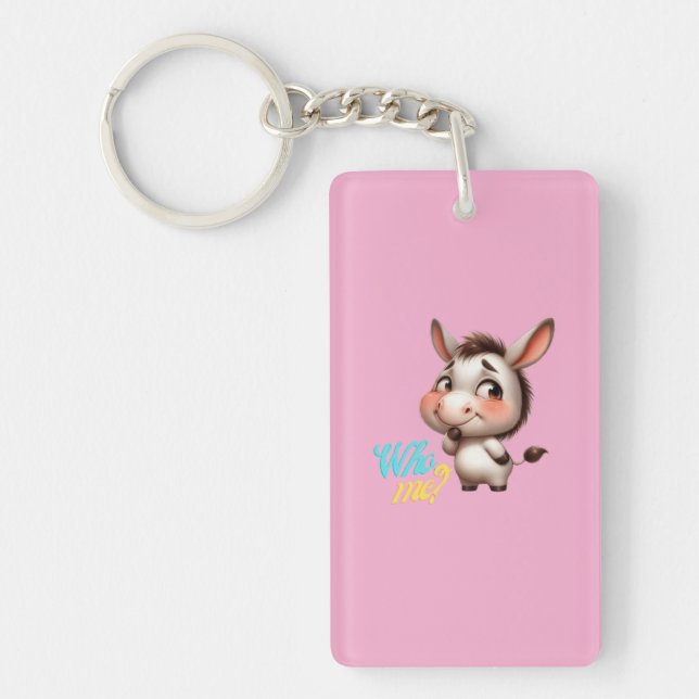 Adorable Donkey for Christmas 2024 - Perfect Gift Key Ring (Front)
