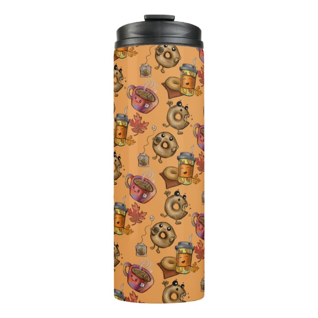 Adorable Doughnuts and Tea Thermal Tumbler (Front)
