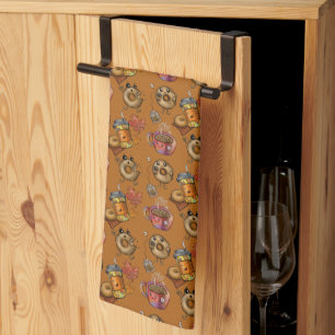 Adorable Doughnuts and Tea  Towel