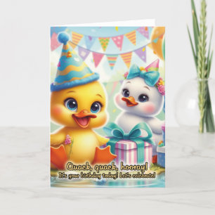 Adorable Duck Birthday Greeting Card