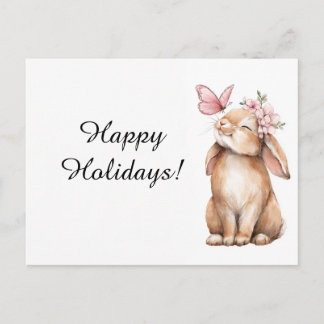 Adorable Easter a cute bunny Holiday Postcard