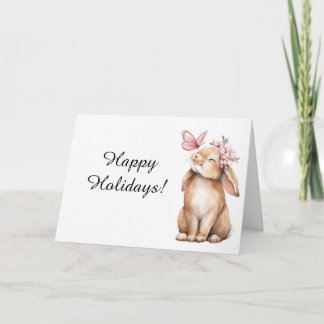 Adorable Easter a cute bunny Thank You Card
