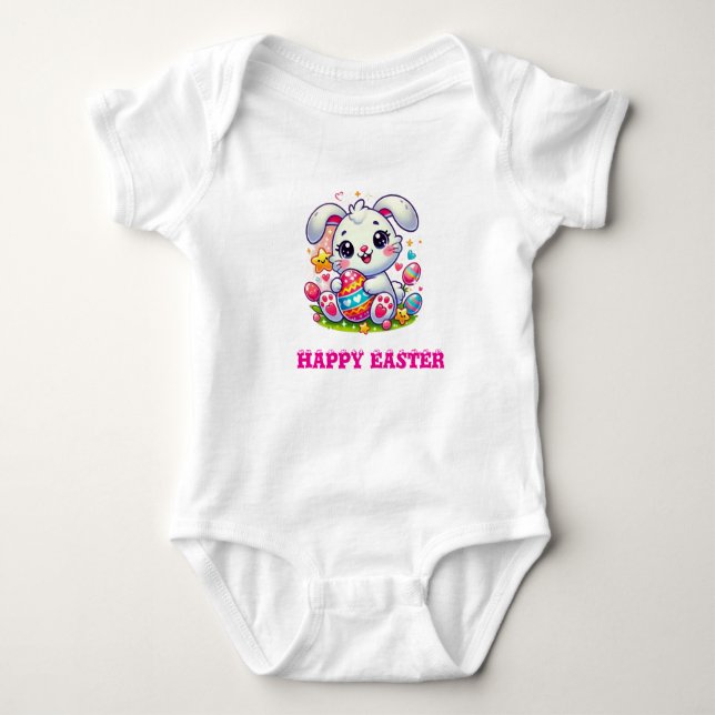 Adorable Easter Bunny T-Shirt For Babies Baby Bodysuit (Front)