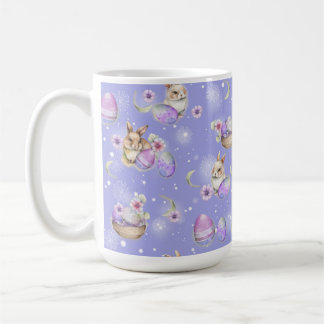 ADORABLE EASTER EGGS AND BUNNY RABBIT COFFEE MUG
