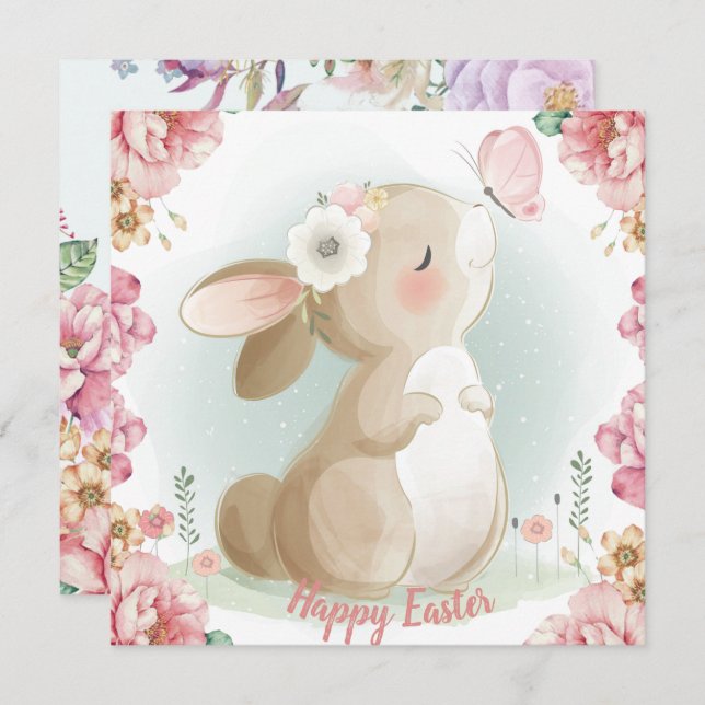 Adorable Easter Holiday Card (Front/Back)