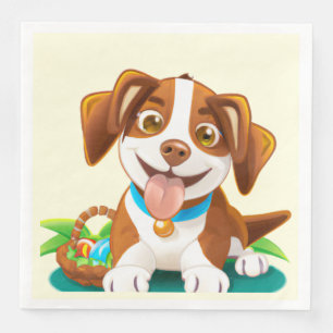Adorable Easter Pup Napkin