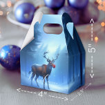 Adorable Editable Winter Wonderland Christmas Favour Box<br><div class="desc">On a crisp and quiet winter night, you unexpectedly stumble upon a reindeer. Standing majestically on the edge of the forest, its nose is glowing. You look into each other's eyes for a brief moment before he magically vanishes into the night sky... . This is the story behind this "Adorable...</div>