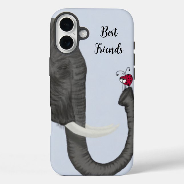 Adorable Elephant and Cute Ladybug Case-Mate iPhone Case (Back)