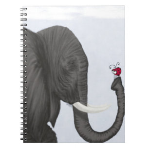 Adorable Elephant and Cute Ladybug Spiral Notebook