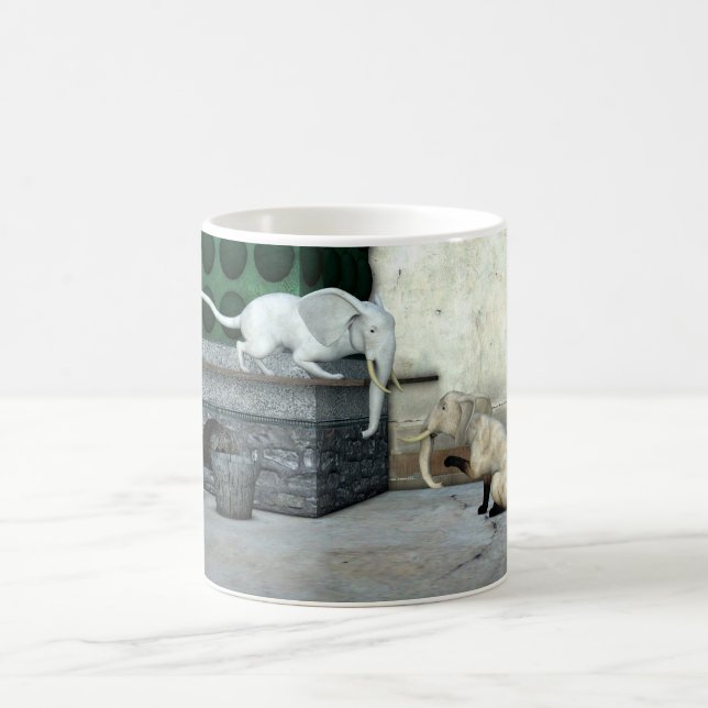 Adorable Elephant Cats Coffee Mug (Center)