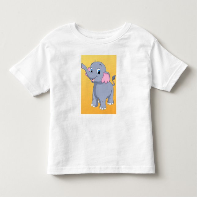 "Adorable Elephant Charm: Toddler Tee" Toddler T-Shirt (Front)