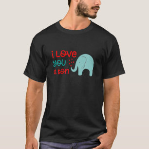 Adorable Elephant Cute Valentines Day Animal Lover T-Shirt