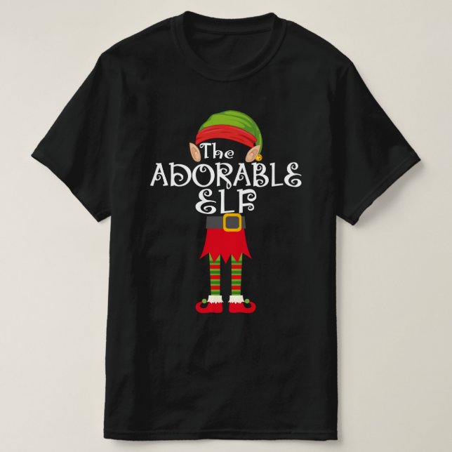 adorable elf family matching christmas T-Shirt (Design Front)