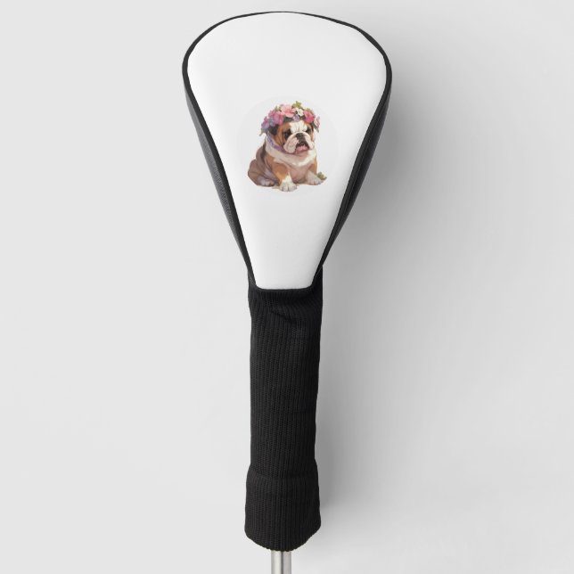 Adorable English Bulldog Classic T-Shirt (6) Golf Head Cover (Front)