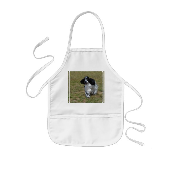 Adorable English Cocker Spaniel Kids Apron (Front)