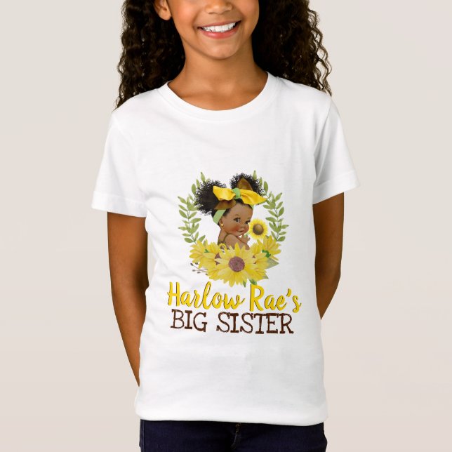 Adorable Ethnic Baby Girl|Yellow Sunflower T-Shirt (Front)
