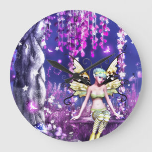 Adorable Fairy Large Clock