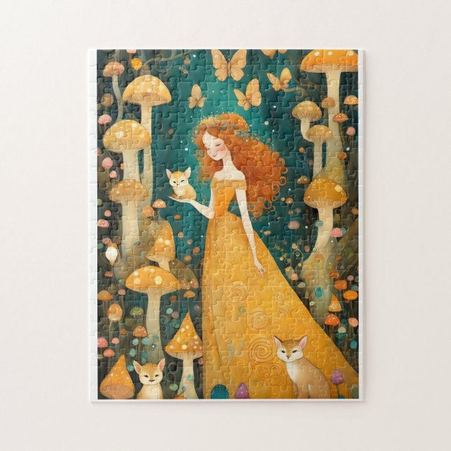Adorable fairytale characters in a fantasy land jigsaw puzzle (Vertical)