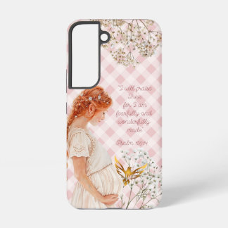 Adorable Faith Expectant Mother Plaid Gold Dove Samsung Galaxy Case