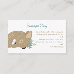 Adorable Fawn Boy Baby Shower Enclosure Card