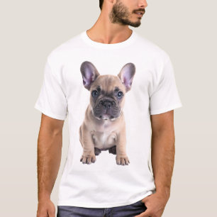 Adorable Fawn French Bulldog Portrait Men T-Shirt