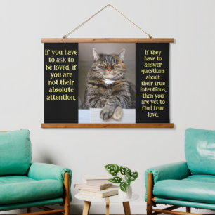 Adorable Feline Cat looking at you Hanging Tapestry