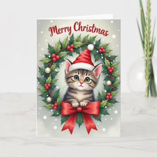Adorable Feline Christmas Card