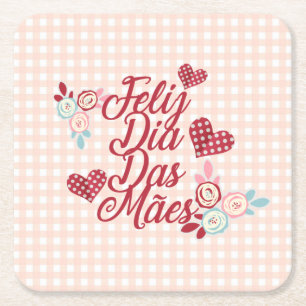 Adorable Feliz Dia Das Mães Coaster