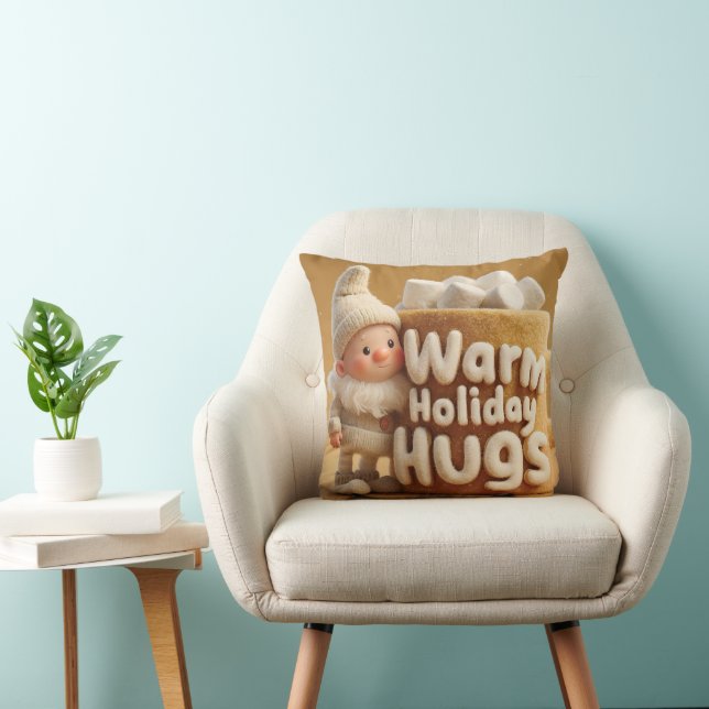 Adorable Felt Gnome with Marshmallow Mug  Cushion (Chair)