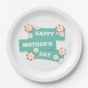 Adorable Floral Happy Mother's Day   Paper Plate
