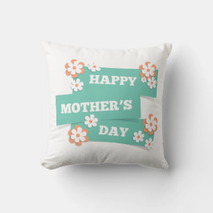 Adorable Floral Happy Mother's Day   Throw Pillow