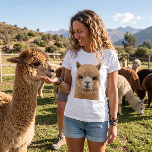 Adorable Fluffy Alpaca Animal T-Shirt