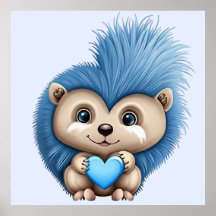 Adorable Fluffy Blue Animal