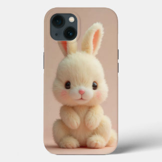 Adorable Fluffy Bunny iPhone 13 Case