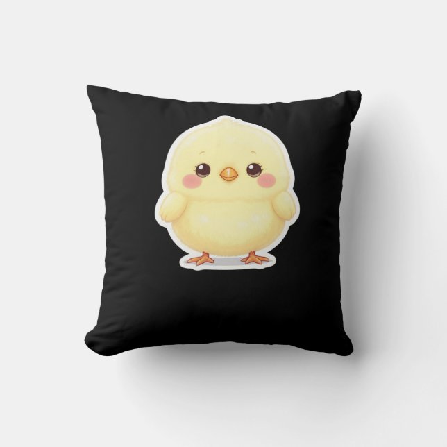 Adorable Fluffy Chibi Chick Cushion (Front)