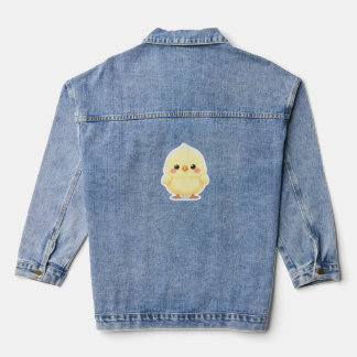 Adorable Fluffy Chibi Chick Denim Jacket