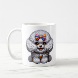 Adorable Fluffy Dog Art Coffee Mug