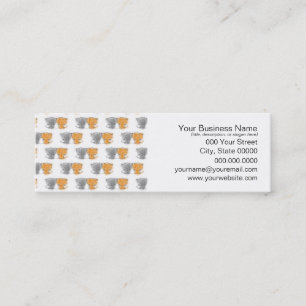 Adorable Fluffy Kittens Illustration Cat Art Mini Business Card