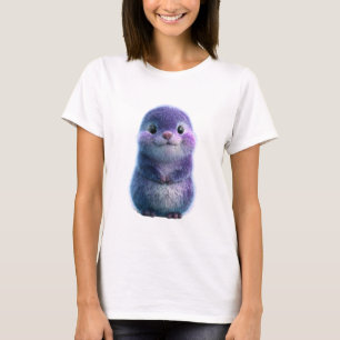 Adorable Fluffy Purple Creature Art Women T-Shirt