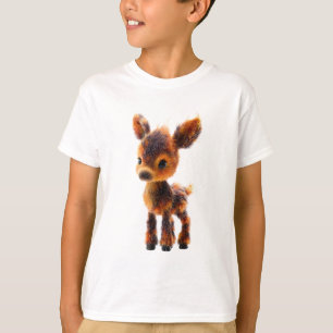 Adorable Fluffy Speckled Forest Fawn Kids T-Shirt