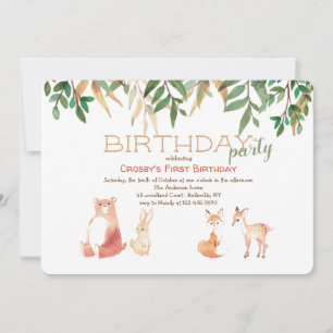 Adorable Forest Animals Invitation